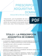 Prescripción Adquisitiva de Dominio