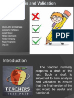 Item Analysis and Validation