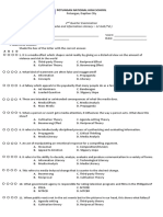 2 Quarter Examination (Media and Information Literacy - 12 GAS/TVL)