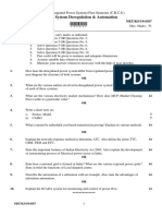 Power System Deregulation & Automation: M. Tech. (Integrated Power System) First Semester (C.B.C.S.)