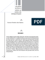 O Leitor-Modelo de Umberto Eco e o Debate Sobre Os Limites Da Interpretação