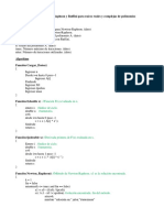 Método de Newton-Raphson y Ruffini para Raíces Reales y Complejas de Polinomios Variables Globales