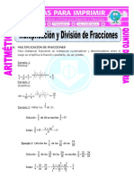 Multiplicación y División de Fracciones para Quinto de Primaria