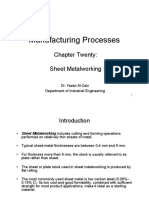 Manufacturing Processes Ch20 Sheet Metal Working