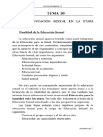 Tema 9 La Educación Sexual en La Educación Infantil