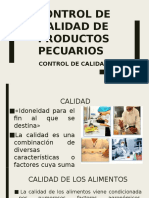 Control de Calidad de Productos Pecuarios