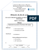 Optimisation Des Paramètres D'Une Liaison A Fibre Optique