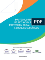 Protocolo Nacional de Actuación para La Protección Social Frente A Choques Climáticos