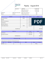 Payslip - August 2018: Dhahran 31311, Saudi Arabia