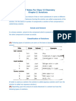 CERT Notes For Class 12 Chemistry