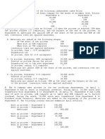 Process Costing: 1. Compute The EUP For Each of The Following Independent Cases Below