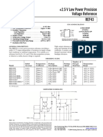 +2.5 V Low Power Precision Voltage Reference: Features Pin Configuration