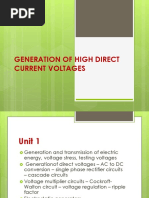 Generation of High Direct Current Voltages