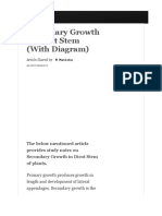 Secondary Growth in Dicot Stem (With Diagram) : Navigation