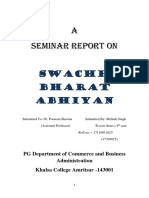 A Seminar REPORT ON: Swachh Bharat Abhiyan