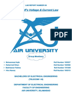 Lab Report Number 06 Kirchofs Cicuit KCL and KVL Ohm Law