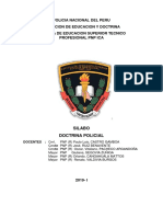 Policia Nacional Del Peru Doctrina Integridad 2019