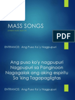 Marian Mass Song Lineup