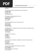 Compulsory Question 2000 9. Write Only The Correct Answers in The Answer Book. Don't Reproduce The Questions