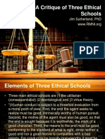 A Critique of Three Ethical Schools: Jim Sutherland, PHD