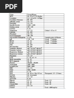 Lab Values
