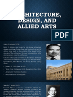 Architecture, Design, and Allied Arts