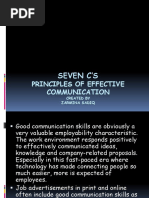 Seven Cs of Communication