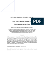 Fuzzy Vehicle Routing Problem With Uncertainty in Service Time