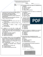 Examen de Sociales Grado 7 - Fuente de Valores - Cuarto Periodo - 2019