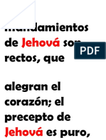 Los Mandamientos de Jehová Son Rectos