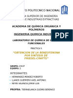 Practica 5 Obtencion de La Benzofenona Por Sintesis de Friedel Crafts PDF