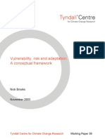 Vulnerability, Risk and Adaptation: A Conceptual Framework: Nick Brooks November 2003