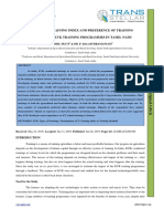 Developing Training Index and Preference of Training Methods For KVK Training Programmes in Tamil Nadu