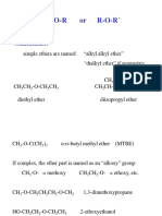 Ethers R-O-R or R-O-R : Nomenclature