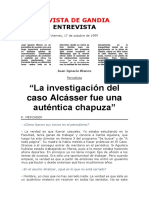 Entrevistas. A Juan Ignacio Blanco. Revista de Gandía. 1997.10.17