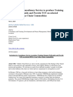 Invitation For Consultancy Service To Produce Training Manual, Field Guide and Provide TOT On Selected DFSA Crop Value Chain Commodities