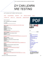 Any Body Can Learn Software Testing - SQL Queries With Answer