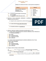 Ficha de Revisões - 8º Ano