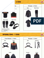 Crew Member - 4 Items Manager - 2 Items: Polo Apron Shirt Black Pants