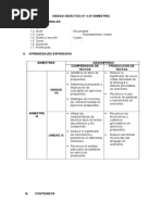 Unidad Didáctica IV Bimestre - IV Año