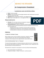 Sidechain Compression Cheatsheet