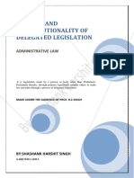 Concept and Constitutionality of Delegated Legislation: Administrative Law