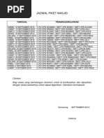 Jadwal Piket Masjid: Tanggal Penanggungjawab