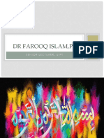 DR Farooq Islam, PT: Senior Lecturer, Uipt