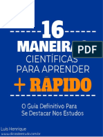 16 Maneiras Cientificas para Aprender Mais Rápido