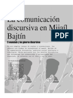 La Comunicación Discursiva en Mijaíl Bajtín