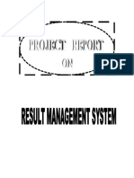 Result Management System Mini Project