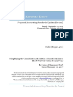 Prop ASU (Rev) - Debt (Topic 470) - Simplifying The Classification of Debt in A Classified Balance Sheet (Current Versus Noncurrent)