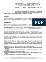 Guía para Certificados de Análisis de Calidad de DMASS-AYC-GU011