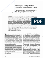 Initial Reliability and Validity Ofanew Retrospective Measure of Child Abuse and Neglect